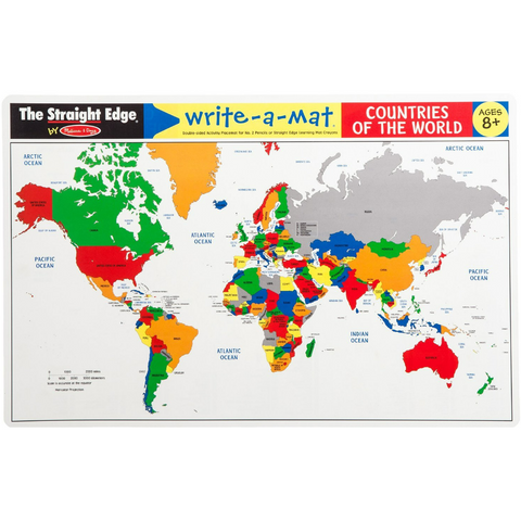 Learning Mat- World Map 8+ - CR Toys