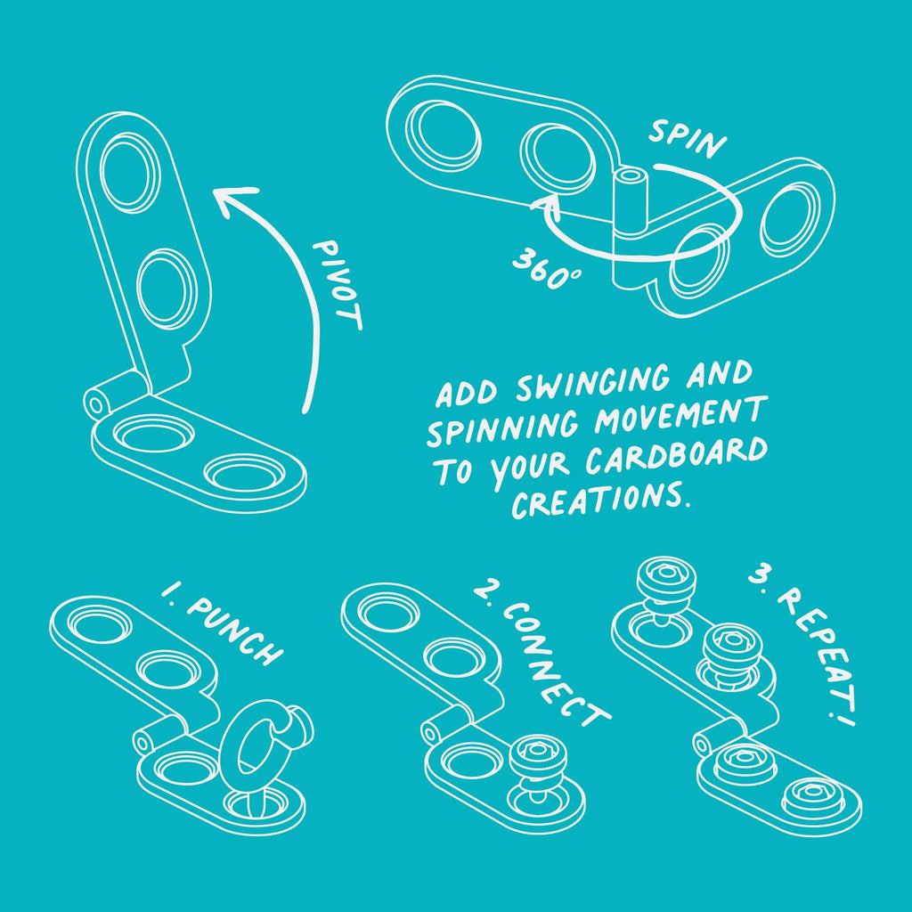 Makedo | Spin Hinge 6pc 5+