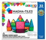 Magna-Tiles Clear Colors 32 Pcs 3+ - CR Toys