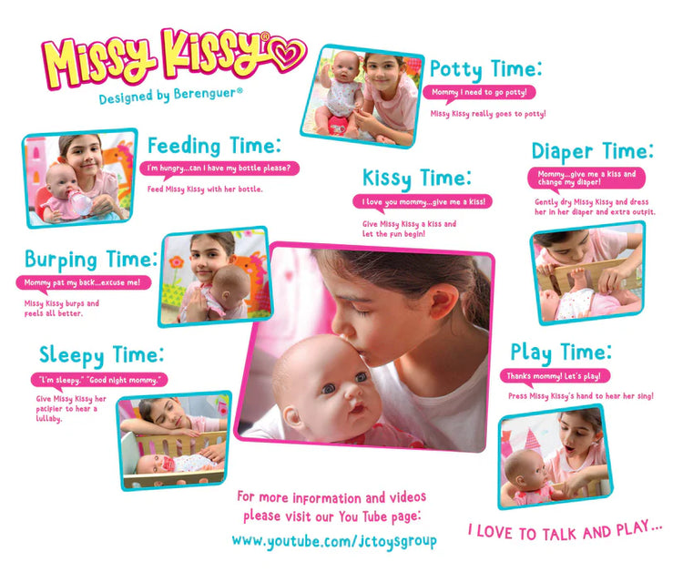 Missy Kissy 15" Doll Interactive Drink & Wet