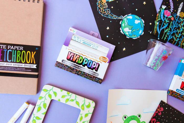 Vivid Pop! 8 Water Based Paint Markers - Metallic For Ages 8+