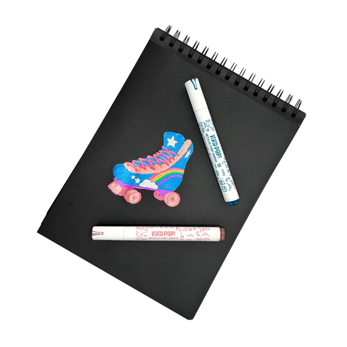 Vivid Pop! 8 Water Based Paint Markers - Metallic For Ages 8+