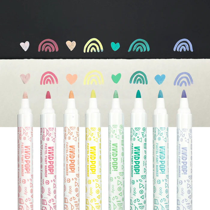 Vivid Pop! 8 Water Based Paint Markers - Pastel For Ages 8+