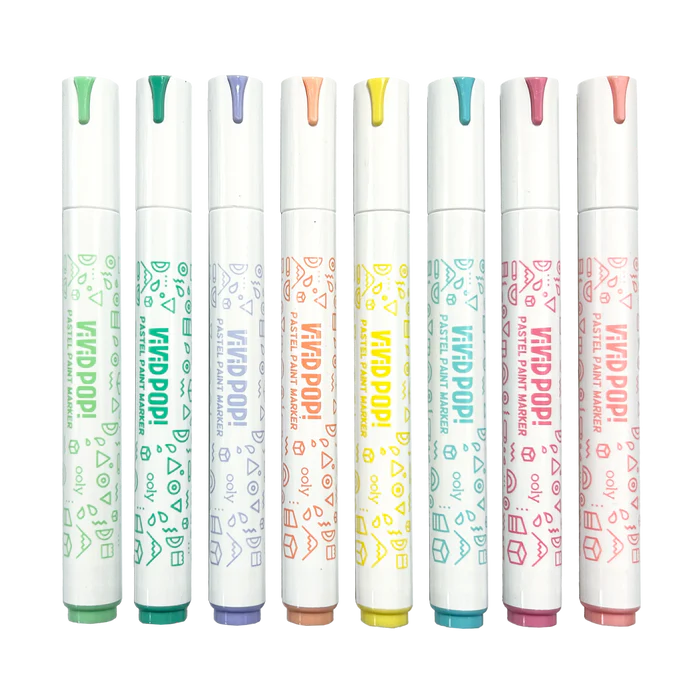 Vivid Pop! 8 Water Based Paint Markers - Pastel For Ages 8+