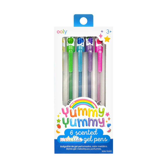 Yummy Yummy 6 Scented Metallic Gel Pens For Ages 3+