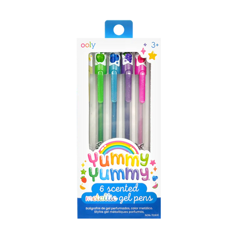 Yummy Yummy 6 Scented Metallic Gel Pens For Ages 3+