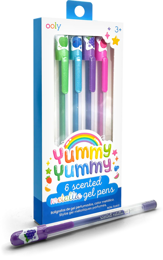 Yummy Yummy 6 Scented Metallic Gel Pens For Ages 3+