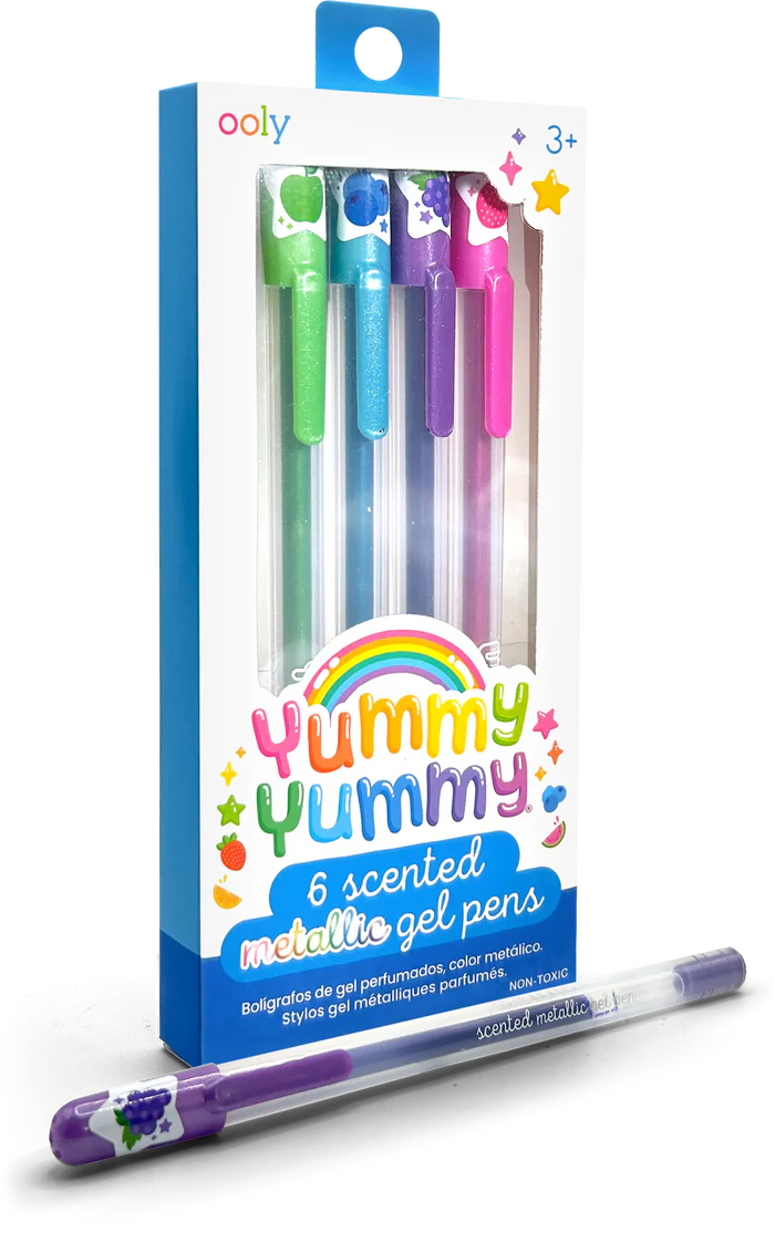 Yummy Yummy 6 Scented Metallic Gel Pens For Ages 3+