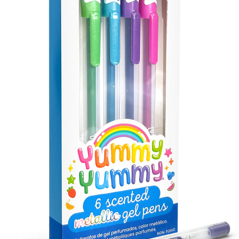 Yummy Yummy 6 Scented Metallic Gel Pens For Ages 3+