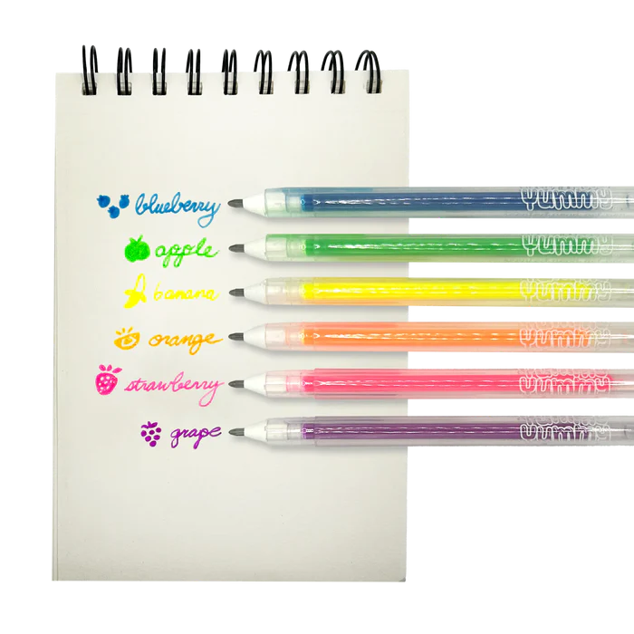 Yummy Yummy 6 Scented Neon Gel Pens For Ages 3+