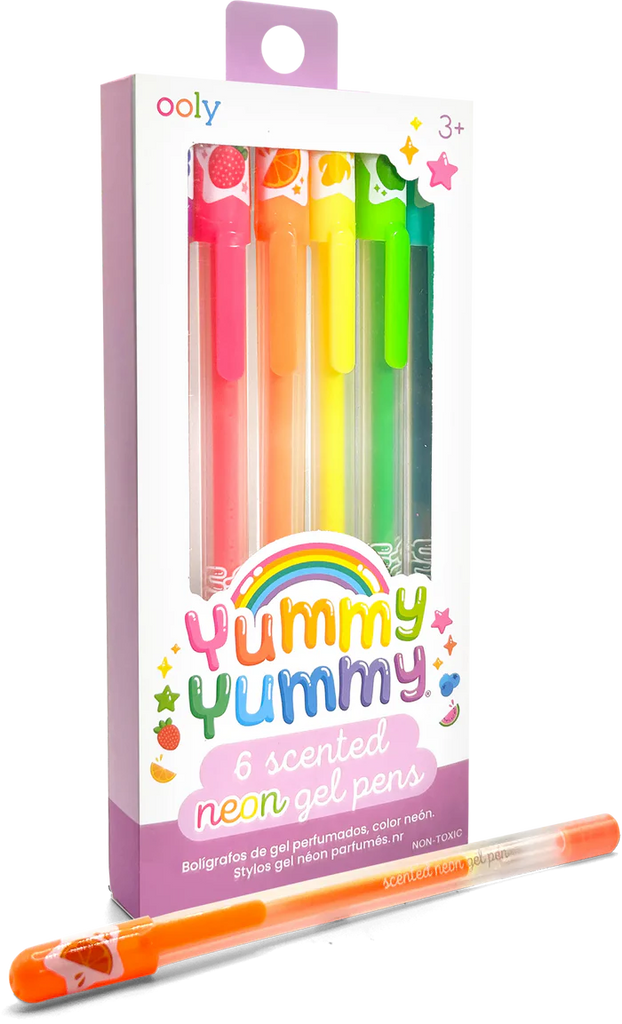 Yummy Yummy 6 Scented Neon Gel Pens For Ages 3+