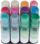 Glitter Stix | Mess Free 12 Color Set 6+ - CR Toys