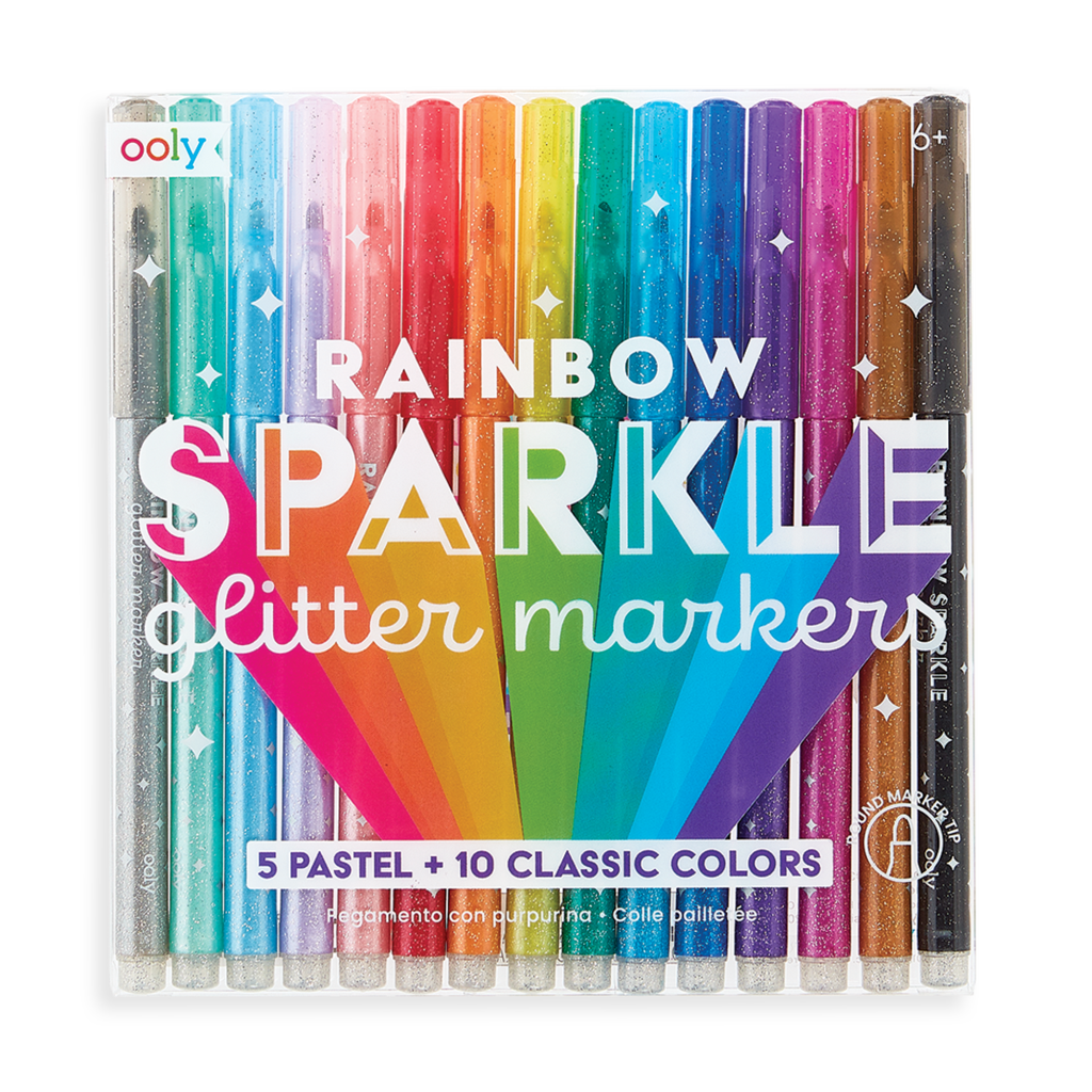 Rainbow Sparkle Glitter Markers - CR Toys