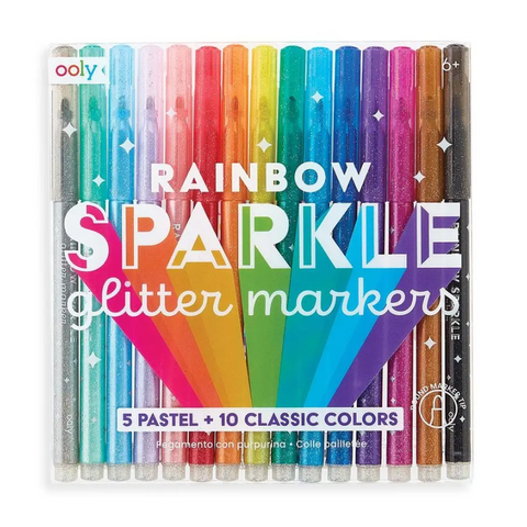 Rainbow Sparkle Glitter Markers - CR Toys