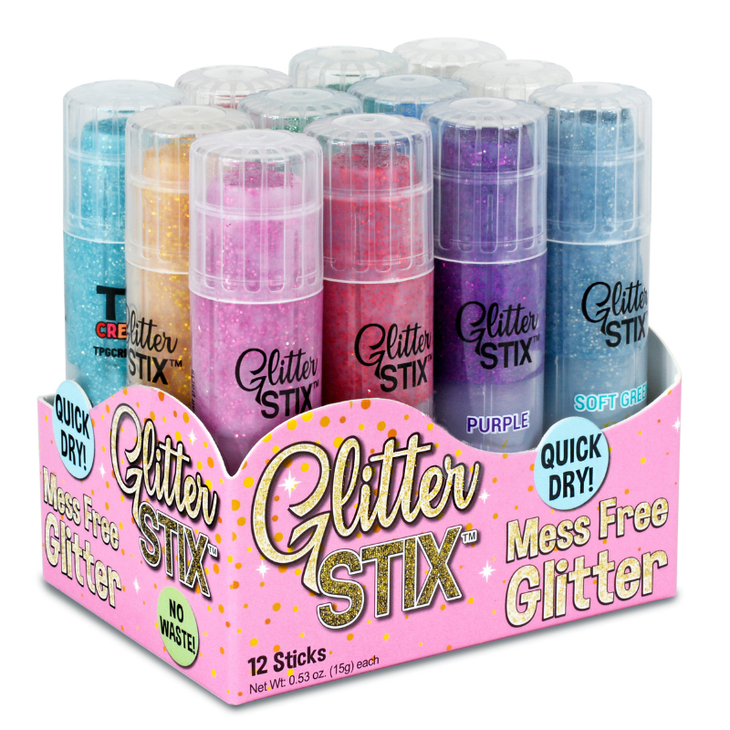 Glitter Stix - 12 Color Set 6+ - CR Toys