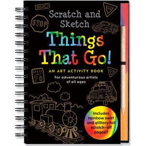 Scratch And Sketch Things That Go Activity Book - CR Toys