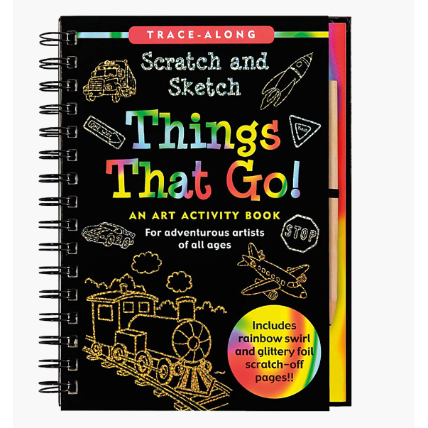 Scratch And Sketch Things That Go Activity Book - CR Toys