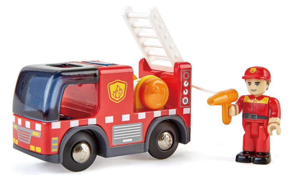 Firetruck With Sirion Train Accessory