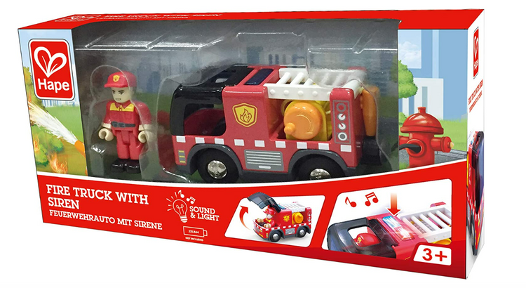 Firetruck With Sirion Train Accessory