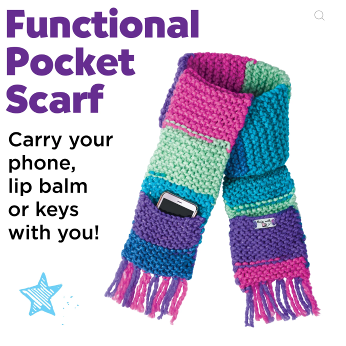 Learn to Knit Pocket Scarf 9+ - 4