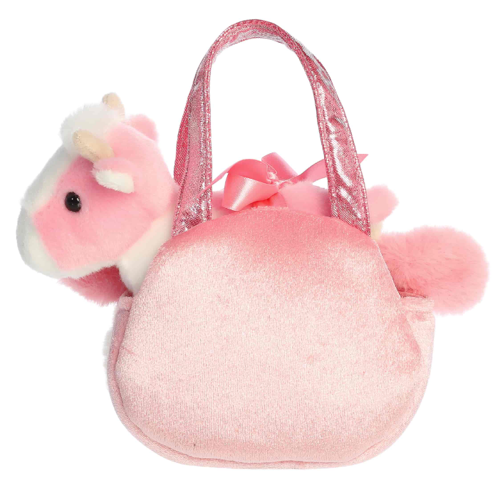 Fancy Pals Purse | Fuzzy Face Strawberry Cow - 4