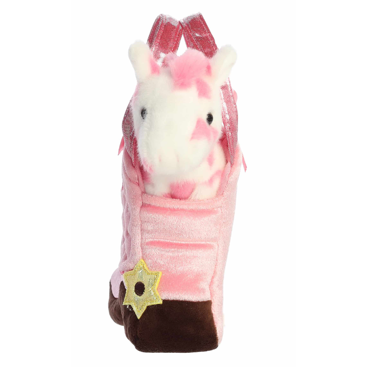 Fancy Pals Purse | Giddyup Boot Pink w/Horse - 3