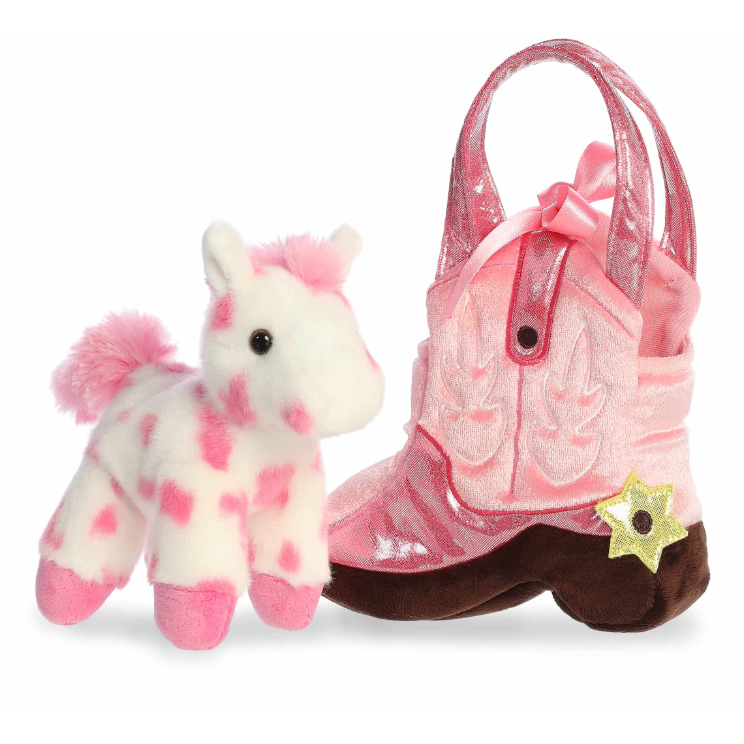 Fancy Pals Purse | Giddyup Boot Pink w/Horse - 2