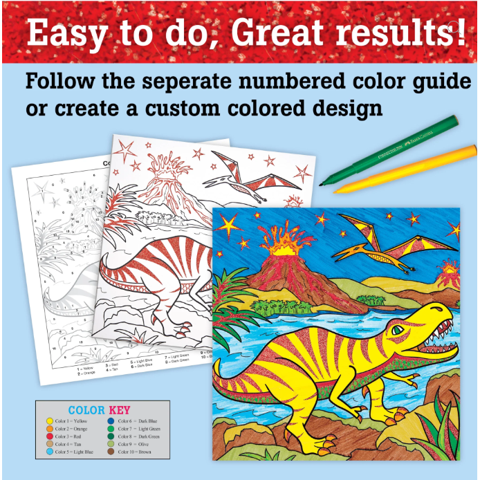 Marker Color By Number | T-Rex Foil Fun 6+ - 5