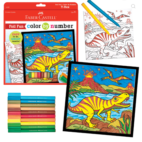 Marker Color By Number | T-Rex Foil Fun 6+ - 1