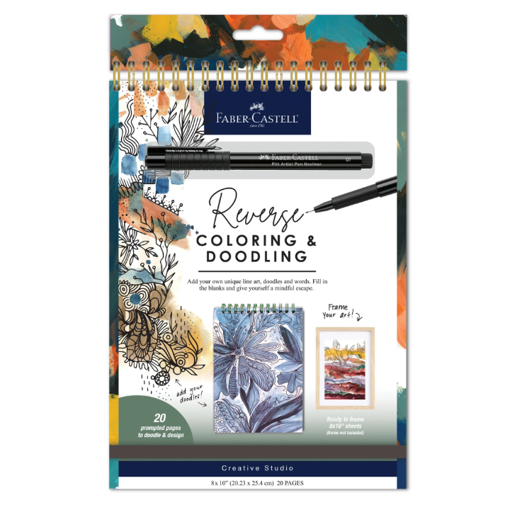 Reverse Coloring and Doodling Book Monochrome 13+ - 9