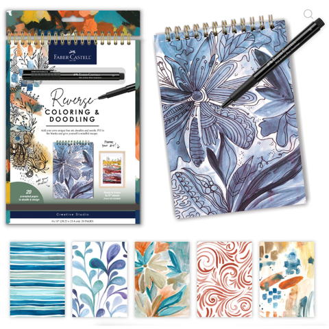 Reverse Coloring and Doodling Book Monochrome 13+ - 1