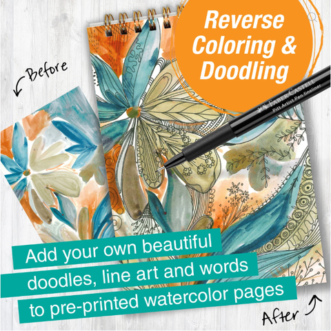 Reverse Coloring and Doodling Book Monochrome 13+ - 1