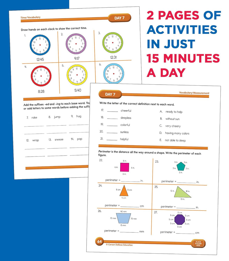 Summer Bridge Activities 2nd Grade going into 3rd Grade Workbook - CR Toys