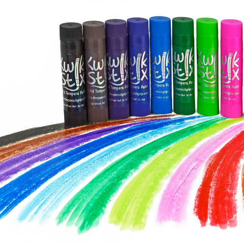 Kwik Stix | 24 Pack Washable Tempera Paint | Classic, Neon, & Metallic - CR Toys