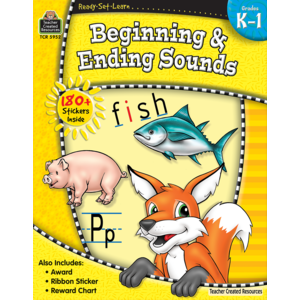 Teacher Created Resources: Kindergarten-1St Grade Beginning & Ending Sounds Soft Cover Activity Book - CR Toys