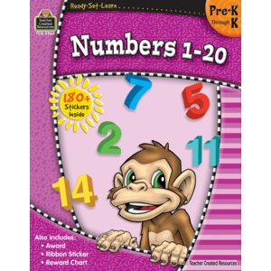 Teacher Created Resources: Prek-K Numbers 1-20 Soft Cover Activity Book - CR Toys