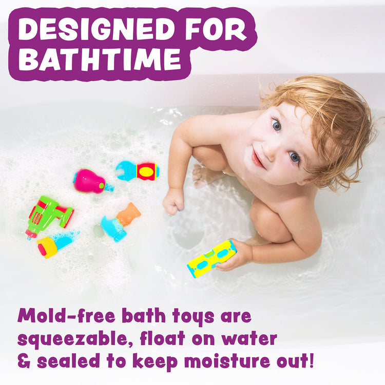 Tub Works | Tools Mold Free Bath Toys | 6 Tools | Ages 6M+ - 3