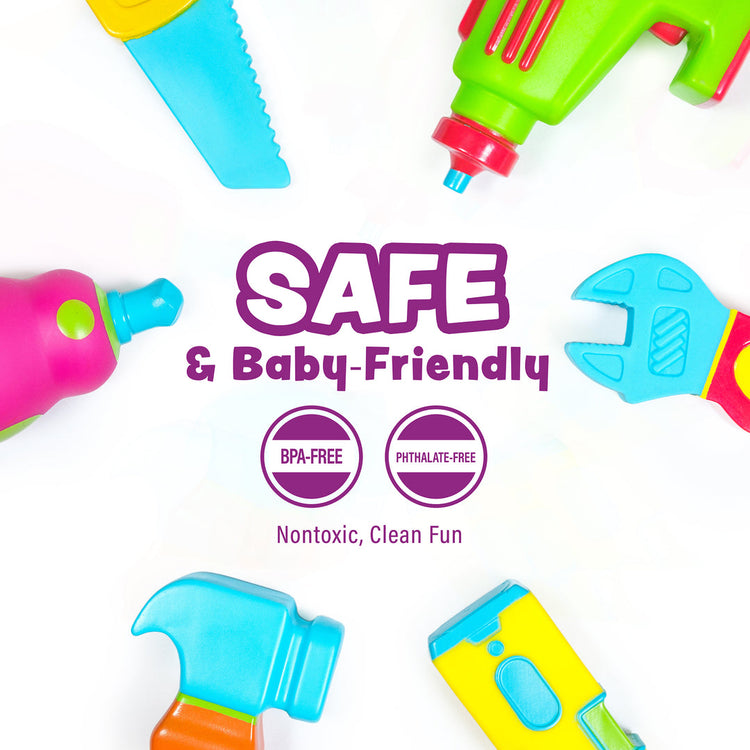 Tub Works | Tools Mold Free Bath Toys | 6 Tools | Ages 6M+ - 6