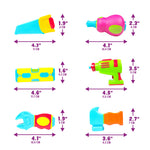 Tub Works | Tools Mold Free Bath Toys | 6 Tools | Ages 6M+ - 9