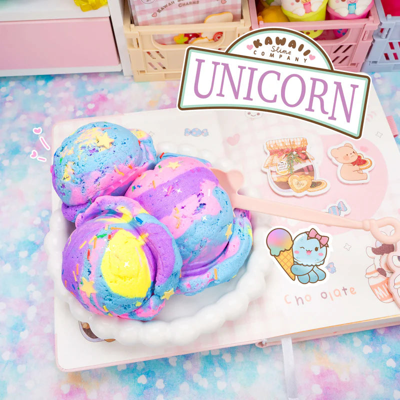 Kawaii  Slime |  Unicorn Scented Ice Cream Pink Kawaii  Slime