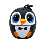 My Audio Pet Waltzer Waddles penguin-shaped Bluetooth speaker with bow tie and blue eyes