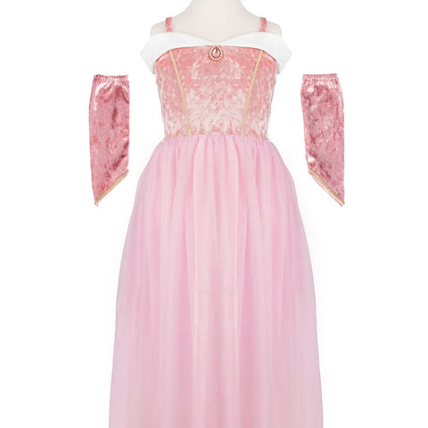 Gown | Velvety Soft Sleeping Sweetheart Princess Gown With Arm Warmers | Size 3-4 - 1