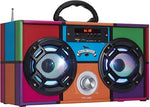 Bluetooth Fm Radio W Led Speaker Retro Boom Box For Ages 8+