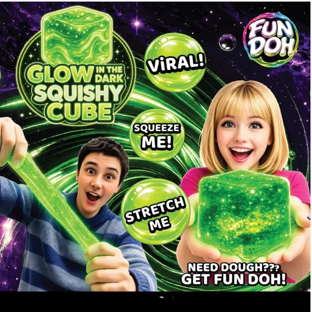 Fun Doh | Glow In The Dark Sparkle Cube - 2