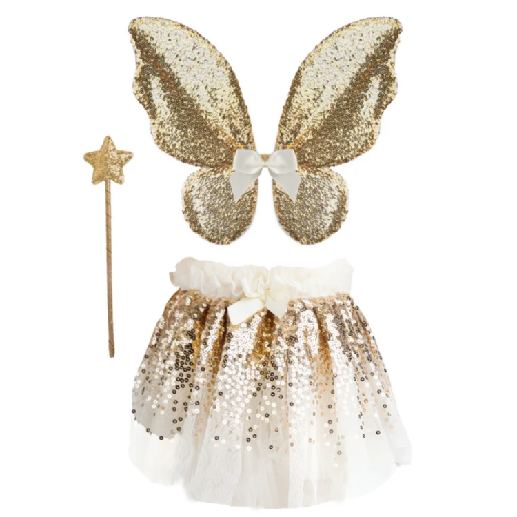 Skirt | Gracious Gold Sequins Skirt | Wings | & Wand | Size 4-6 - 1