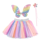 Skirt | Rainbow Sequins Skirt With Wings & Wand | Size 4-6 - 1