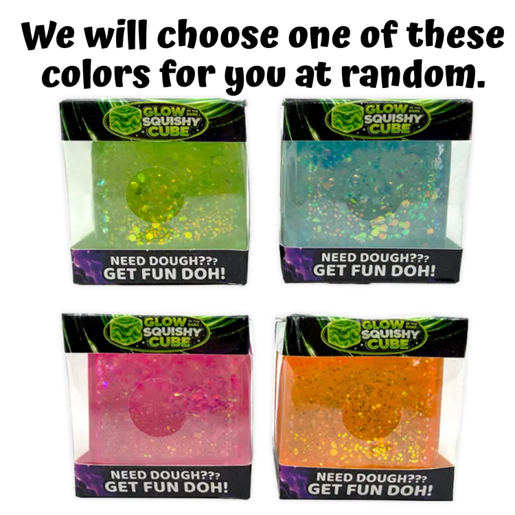 Fun Doh | Glow In The Dark Sparkle Cube - 3