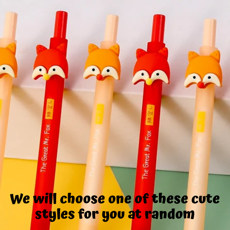 Gel Pen | Retractable Fox Click Pen - 3