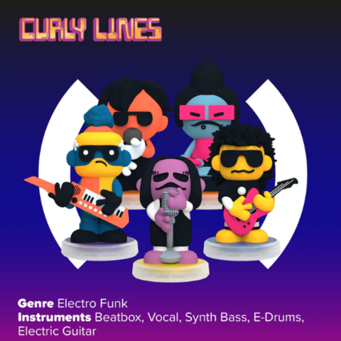 Loops Pop | Curly Lines 5 Doll Band | Electro Funk - 1