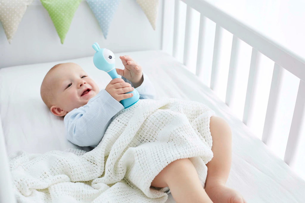Smarty Bunny Sensory Toy w/Music, Lights & Teether | Blue - 8